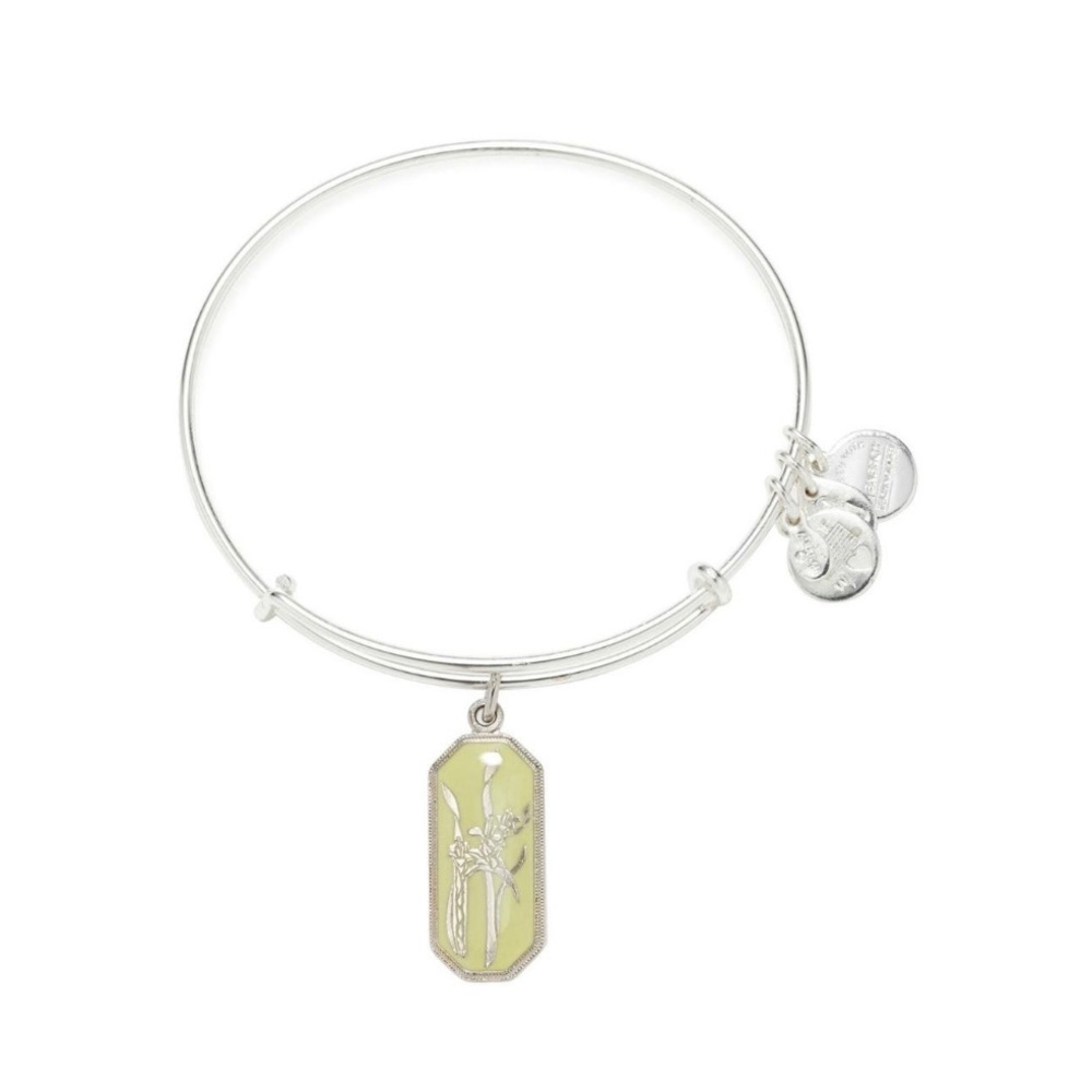 Alex and Ani Silver Tone August- Gladiolus Birthflower Series. Like New!